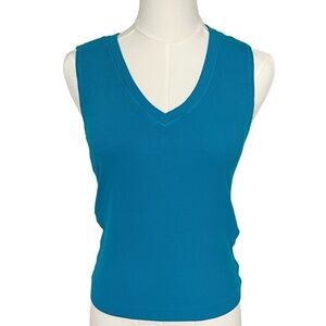 Michael Stars Ribbed Blue Tank Top